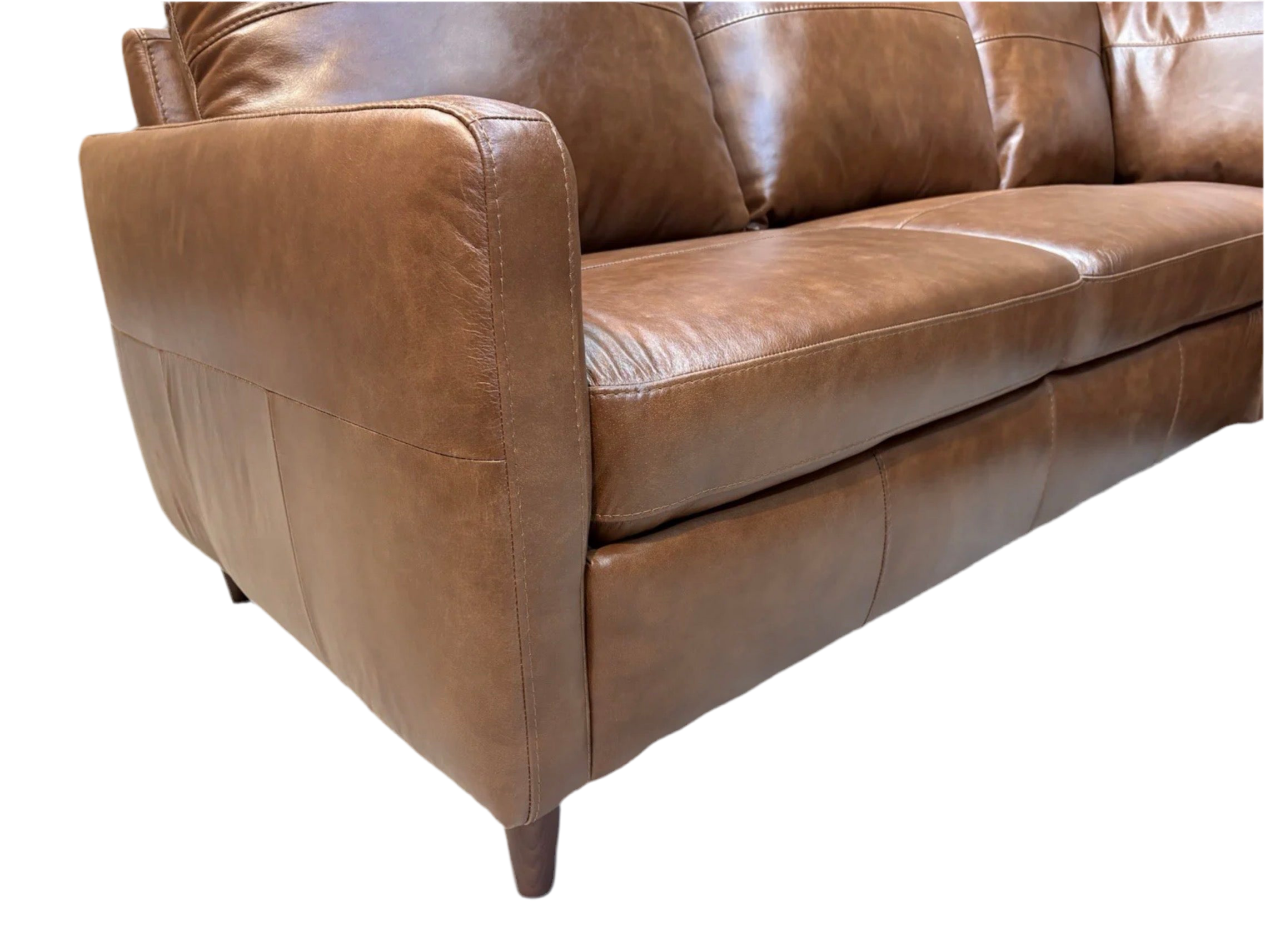 John Lewis BAILEY Style Leather 2 Corner 2 Sofa, Tan - Home Furniture Interiors