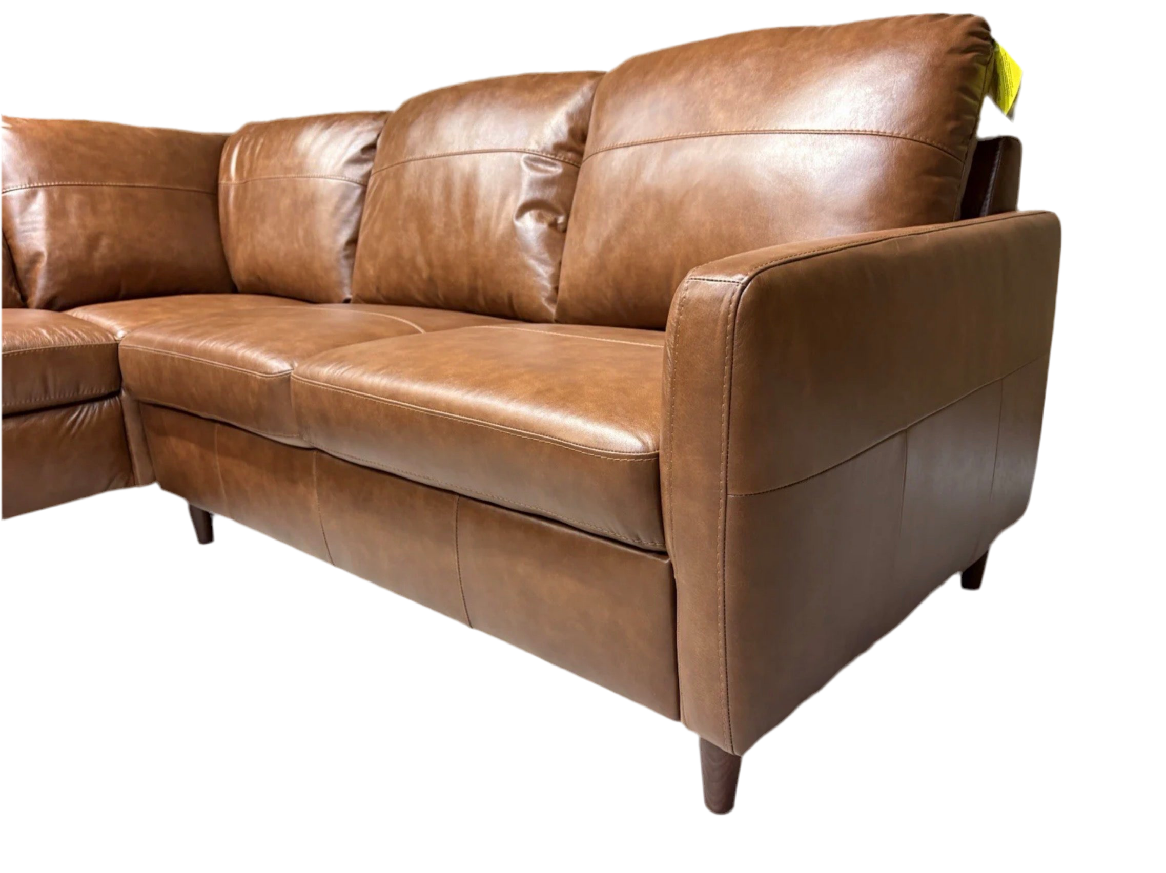 John Lewis BAILEY Style Leather 2 Corner 2 Sofa, Tan - Home Furniture Interiors