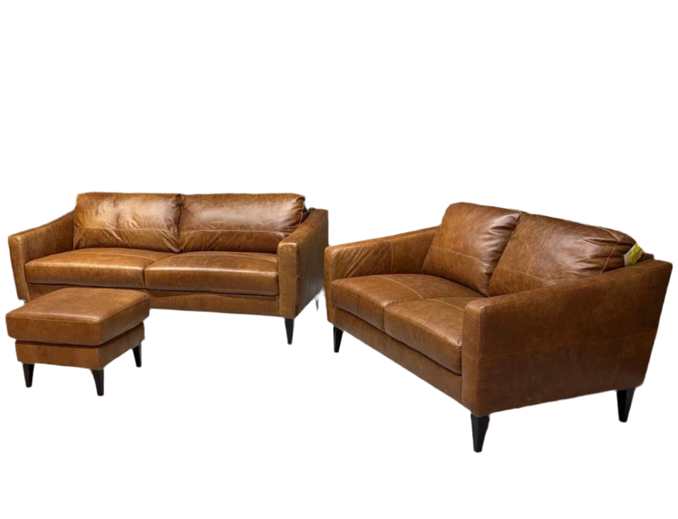 John Lewis BAILEY Style Leather 3 + 2 Seater Sofa Set - Home Furniture Interiors