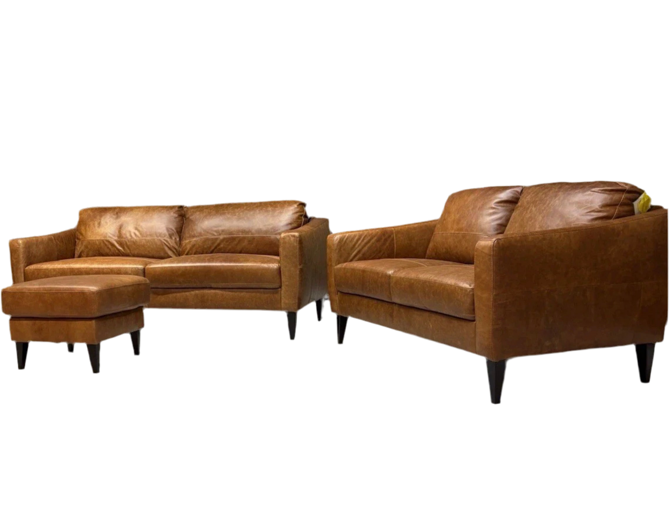 John Lewis BAILEY Style Leather 3 + 2 Seater Sofa Set - Home Furniture Interiors