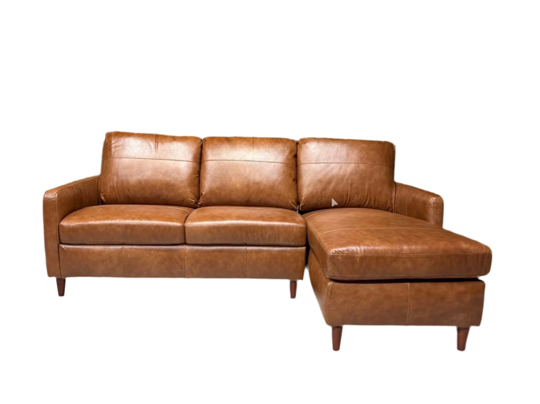 John Lewis BAILEY Style Leather 3 Seater Chaise End Sofa, Tan - Home Furniture Interiors