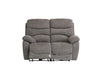 Grey Fabric Electric Power Recliner Sofa 2 Seater