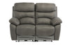 Grey Fabric 2 Seater Sofa Electric Power Recliner