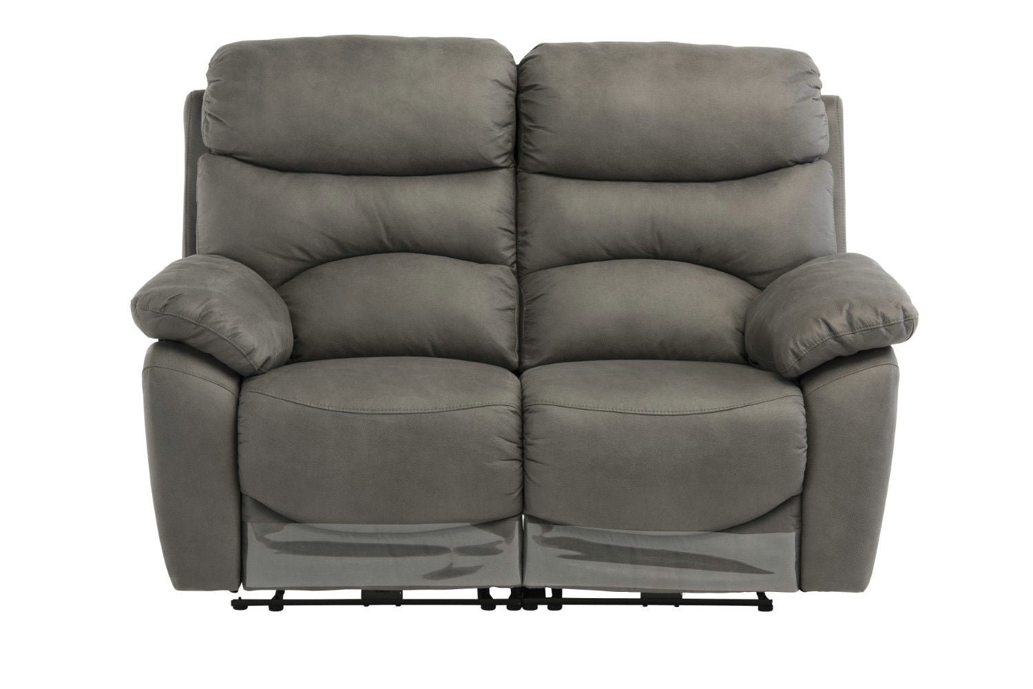 Grey Fabric 2 Seater Sofa Electric Power Recliner
