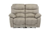 Natural Fabric Electric Power Recliner 2 Seater Sofa