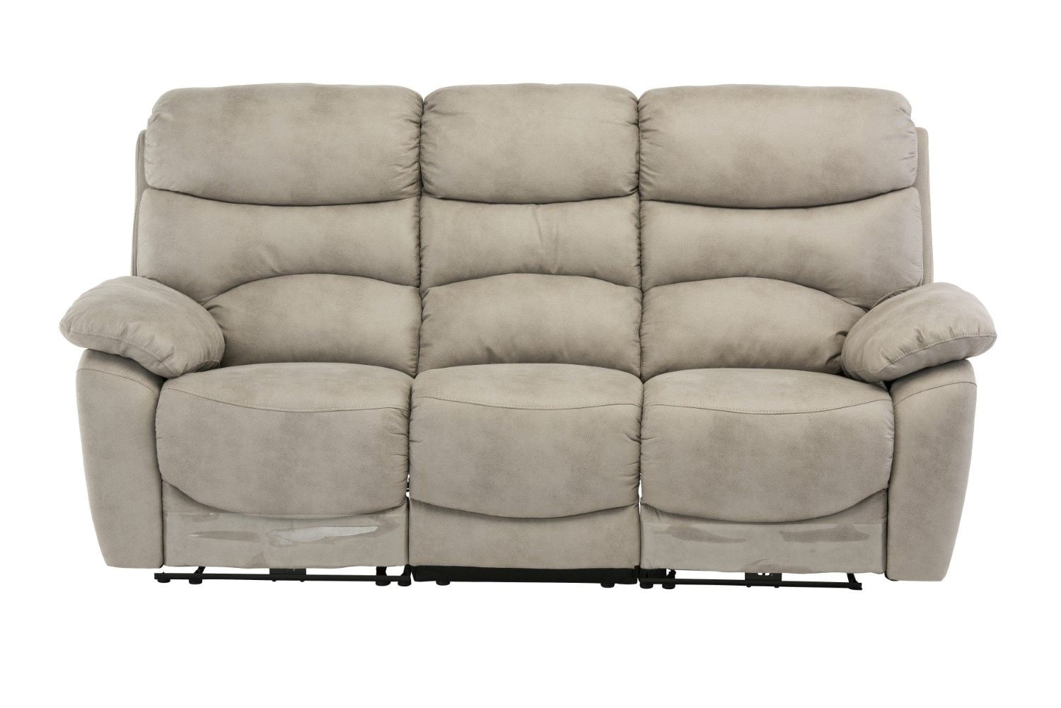 Natural Fabric Electric Power Recliner 3 Seater Sofa
