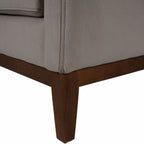 Taupe Fabric Upholstered Accent Chair with Ribbed Back - Home Furniture Interiors