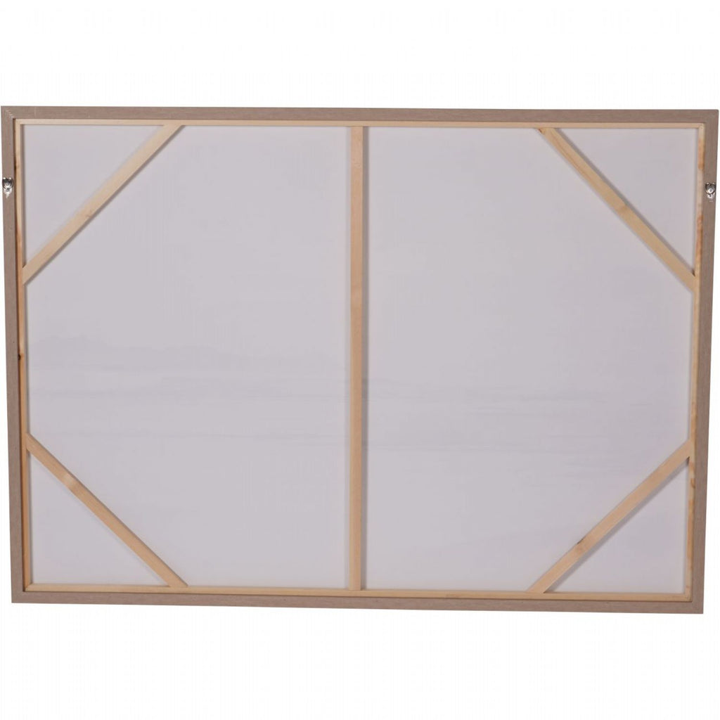 Blurred Seascape Brown Wooden Framed Canvas Wall Art Picture - Home Furniture Interiors