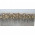 Golden Rectangular Abstract Reeds Canvas Wall Art 150 x 75cm - Home Furniture Interiors