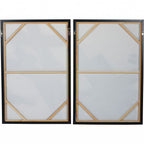 Hand Finished Brushstrokes Set of 2 Framed Canvas Wall Arts - Home Furniture Interiors
