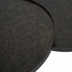 Rustic Antique Bronze and Gold Hammered Finish Set of 2 Nesting Coffee Tables - Home Furniture Interiors