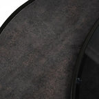 Set of 2 Black Round Large Nesting Coffee Tables with Glass Tops - Home Furniture Interiors