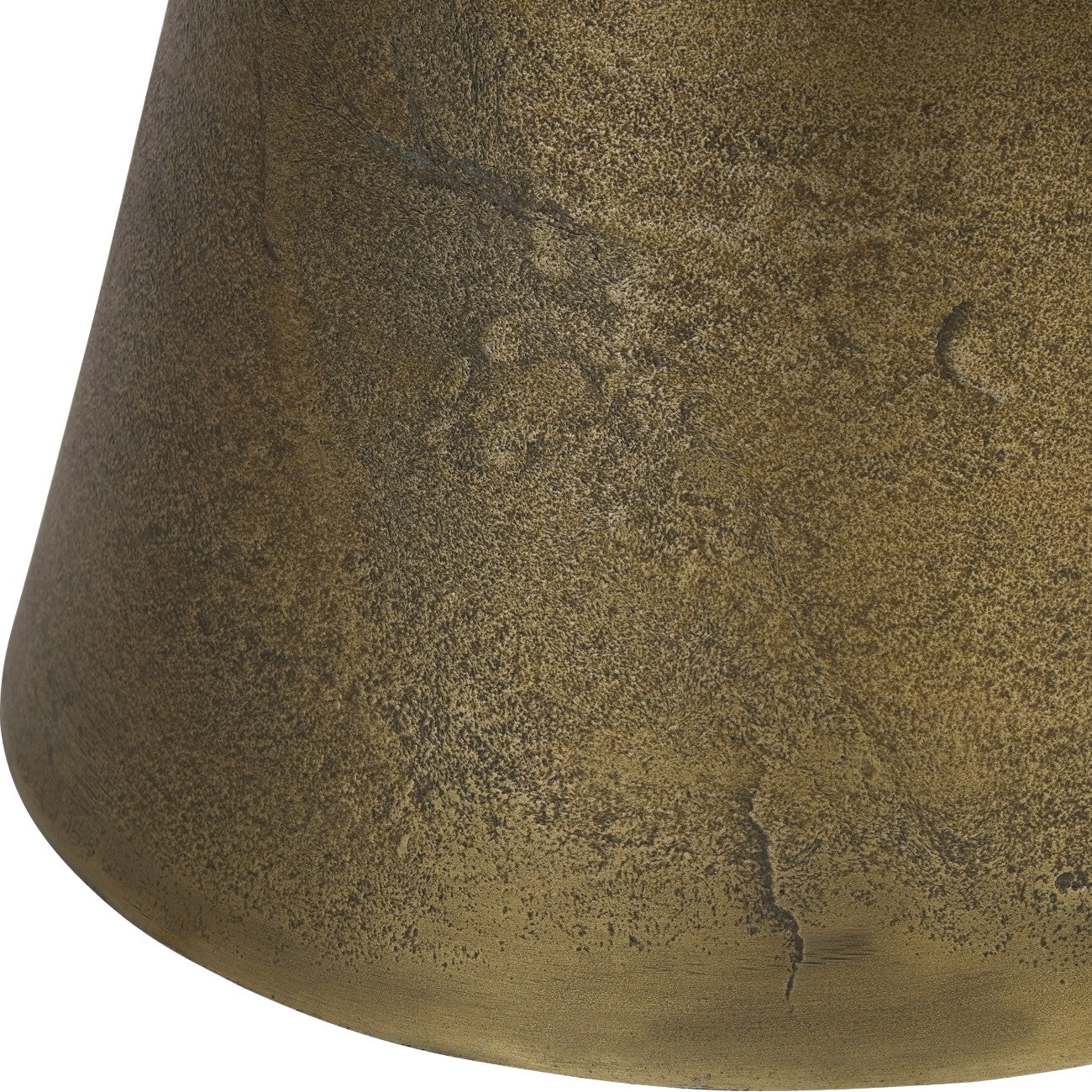 Small Round Marble Effect Coffee Table Brass Cone Base 60cm - Home Furniture Interiors