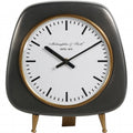 Mid Century Aluminium Table Clock Large 28cm