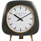 Mid Century Aluminium Table Clock Large 28cm