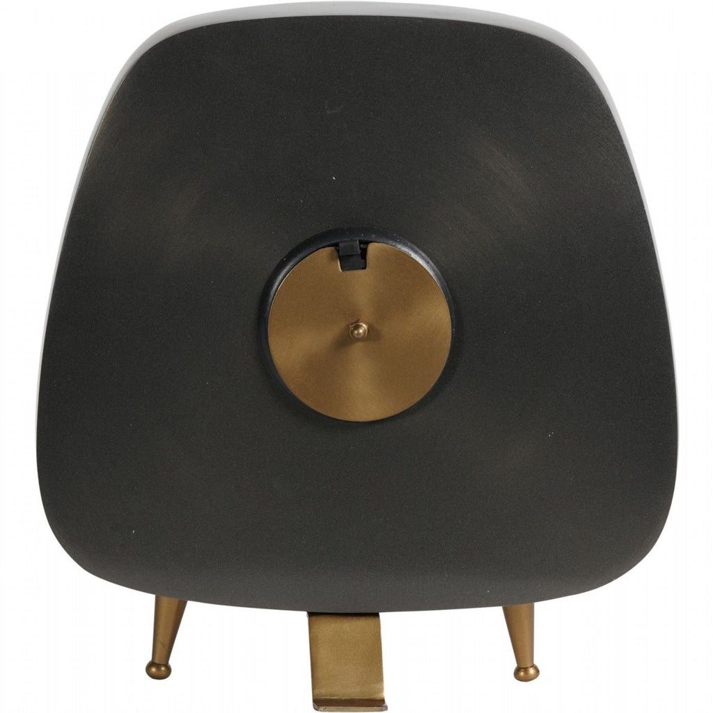 Mid Century Aluminium Table Clock Large 28cm - Home Furniture Interiors