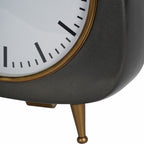 Mid Century Aluminium Table Clock Large 28cm - Home Furniture Interiors