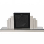 Art Deco Silver Nickel Plated Mantel Clock - Home Furniture Interiors