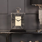 Silver Skeletal Mantel Carriage Clock - Home Furniture Interiors