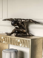 Antique Bronze Smooth Finish Large Male Sculpture - Home Furniture Interiors