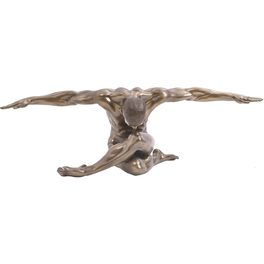 Antique Bronze Smooth Finish Large Male Sculpture - Home Furniture Interiors