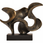Large Bronze Resin Romulus Sculpture on Black Base - Home Furniture Interiors