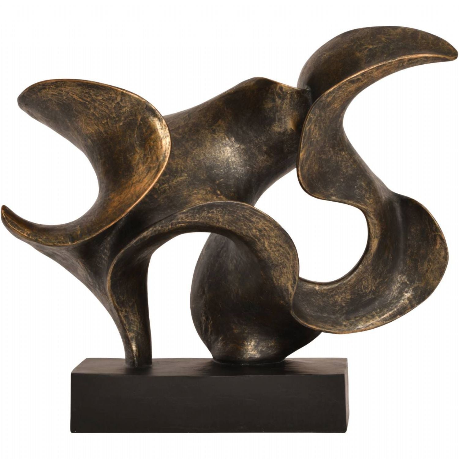 Large Bronze Resin Romulus Sculpture on Black Base - Home Furniture Interiors