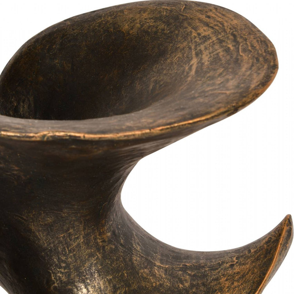 Large Bronze Resin Romulus Sculpture on Black Base - Home Furniture Interiors