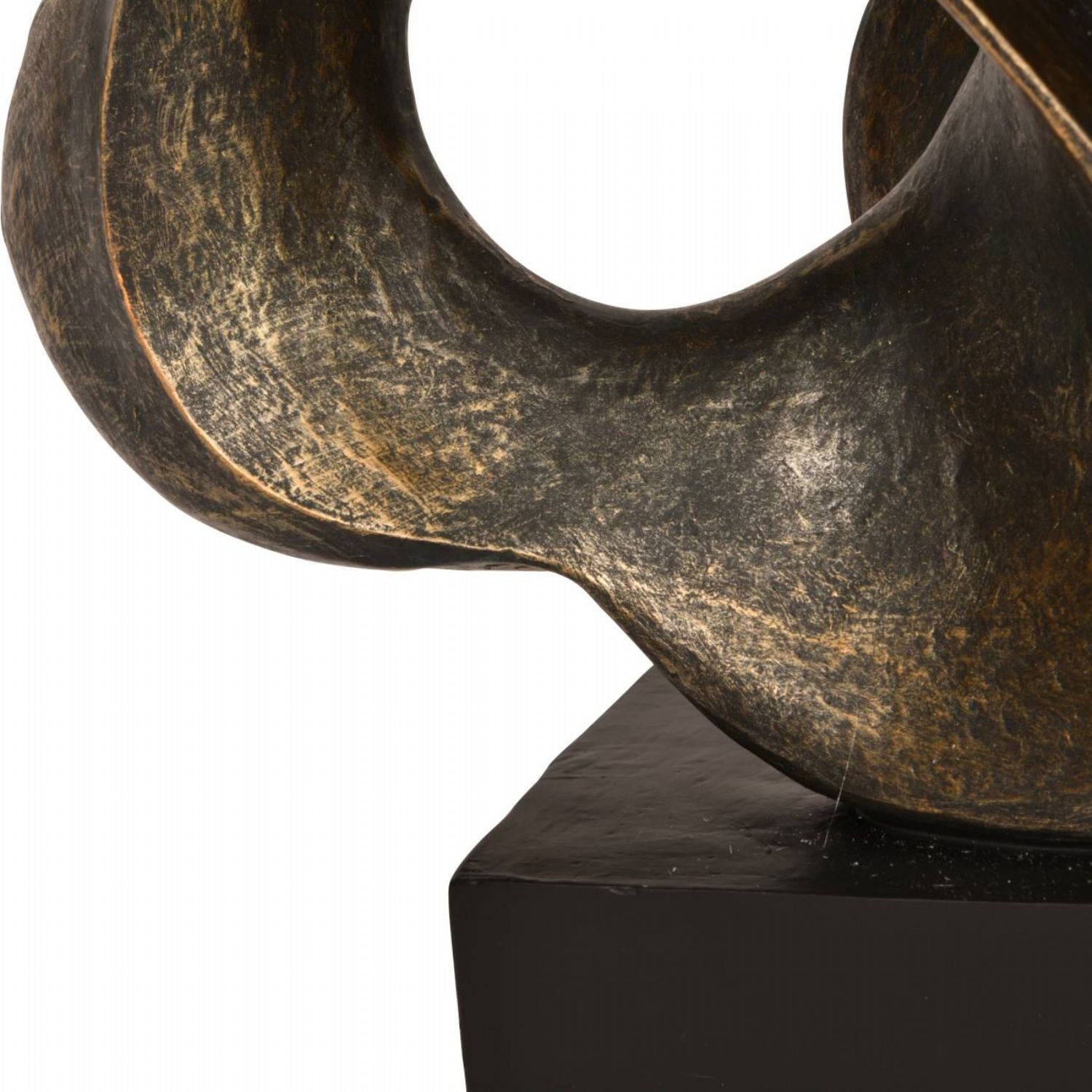Large Bronze Resin Romulus Sculpture on Black Base - Home Furniture Interiors