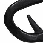 Large Textured Black Abstract Metal Sculpture - Home Furniture Interiors