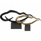 Large Textured Black Abstract Metal Sculpture - Home Furniture Interiors