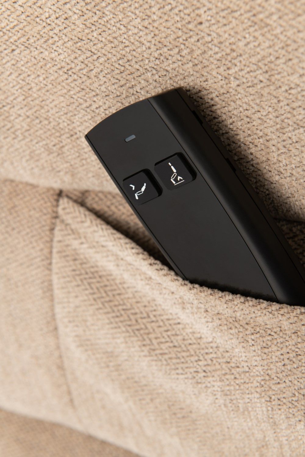 Mink Herringbone Fabric Electric Power Recliner Armchair