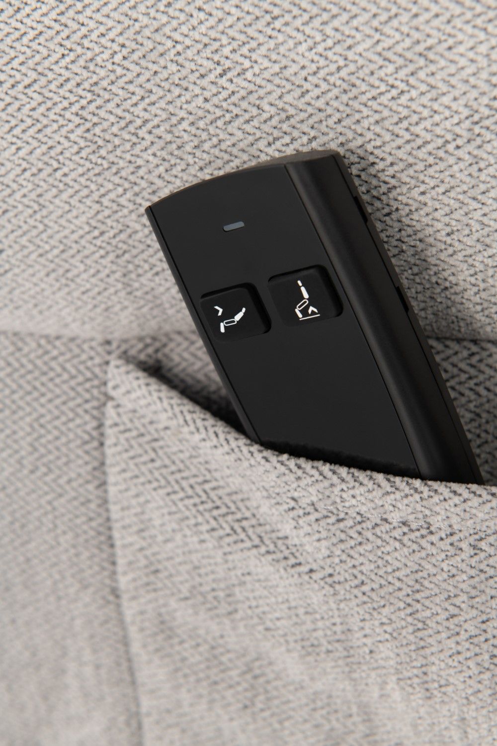 Mink Herringbone Fabric Electric Power Recliner Armchair