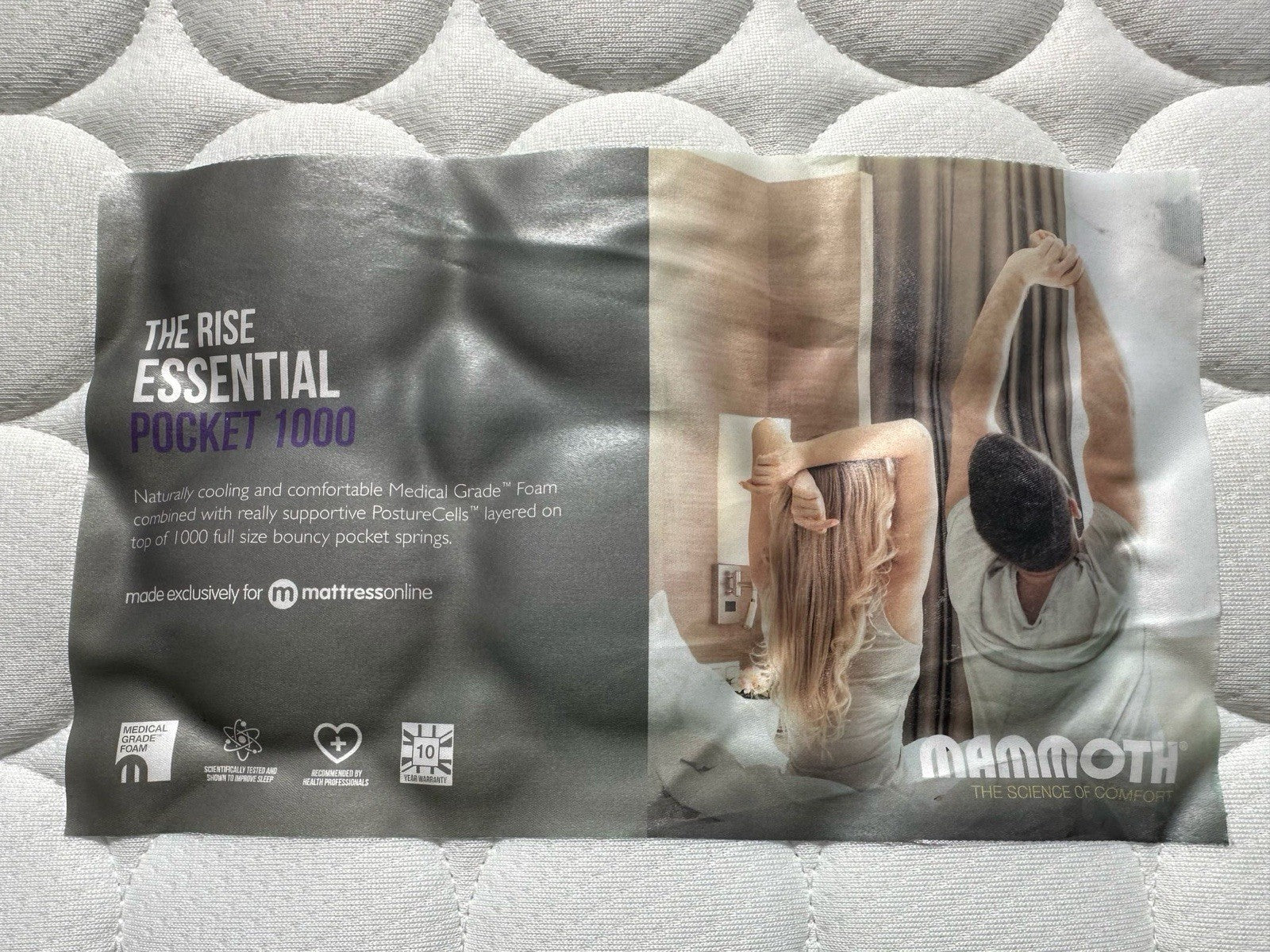 Mammoth Rise Essential Pocket 1000 6ft Superking Mattress RRP £1199 B - Home Furniture Interiors