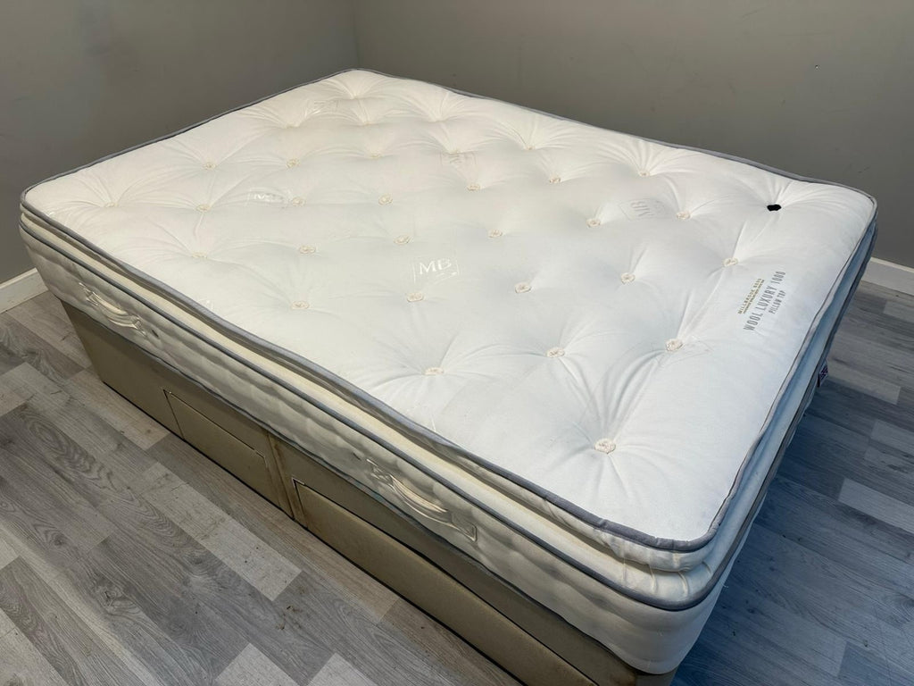 Millbrook Wool Luxury 1000 Pocket Pillow Top Mattress 4FT 6 Double RRP £1099