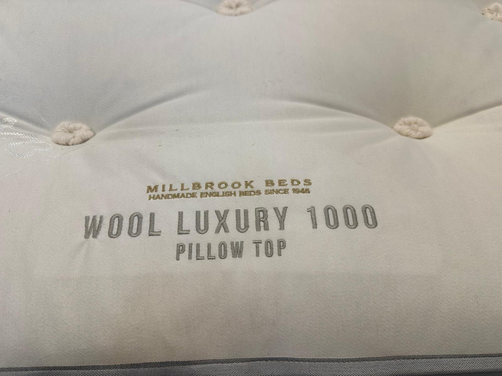 Millbrook Wool Luxury 1000 Pocket Pillow Top Mattress 4FT 6 Double RRP £1099