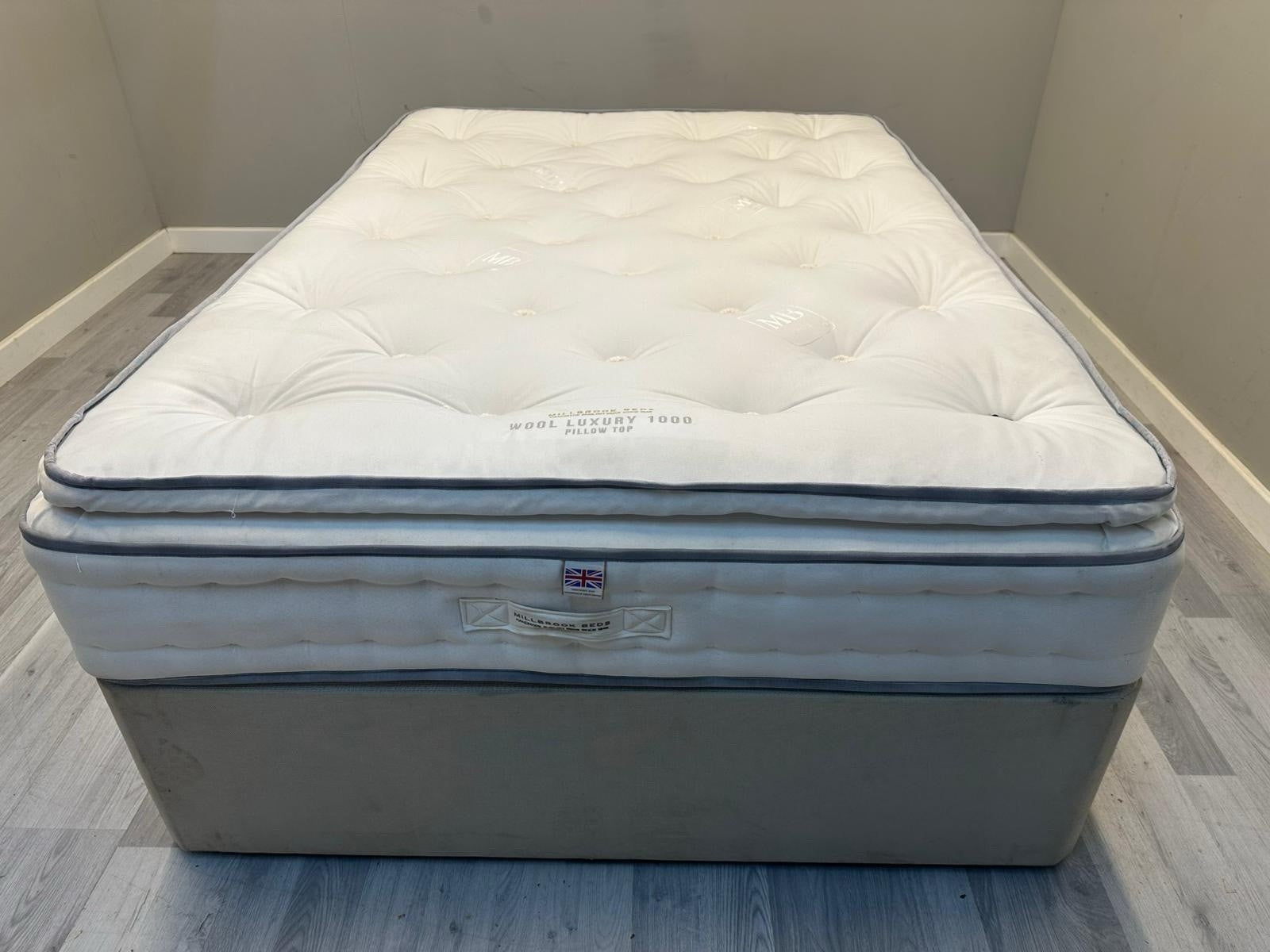 Millbrook Wool Luxury 1000 Pocket Pillow Top Mattress 4FT 6 Double RRP £1099
