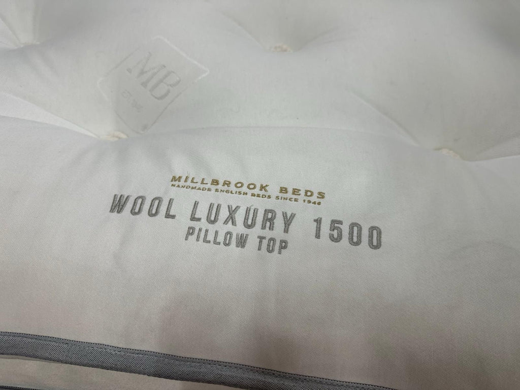 Millbrook Wool Luxury 1500 Pocket Pillow Top Mattress 6FT Superking - RRP £1269