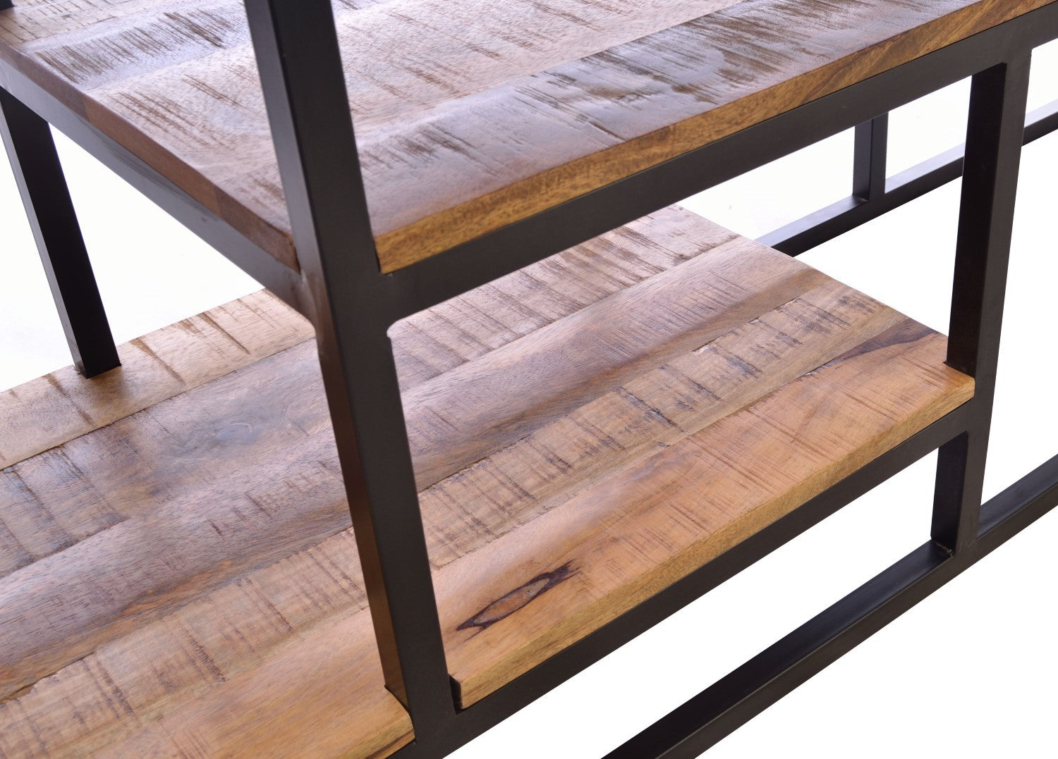 Industrial Mango Wood and Iron Large Sideboard Display Unit 180cm