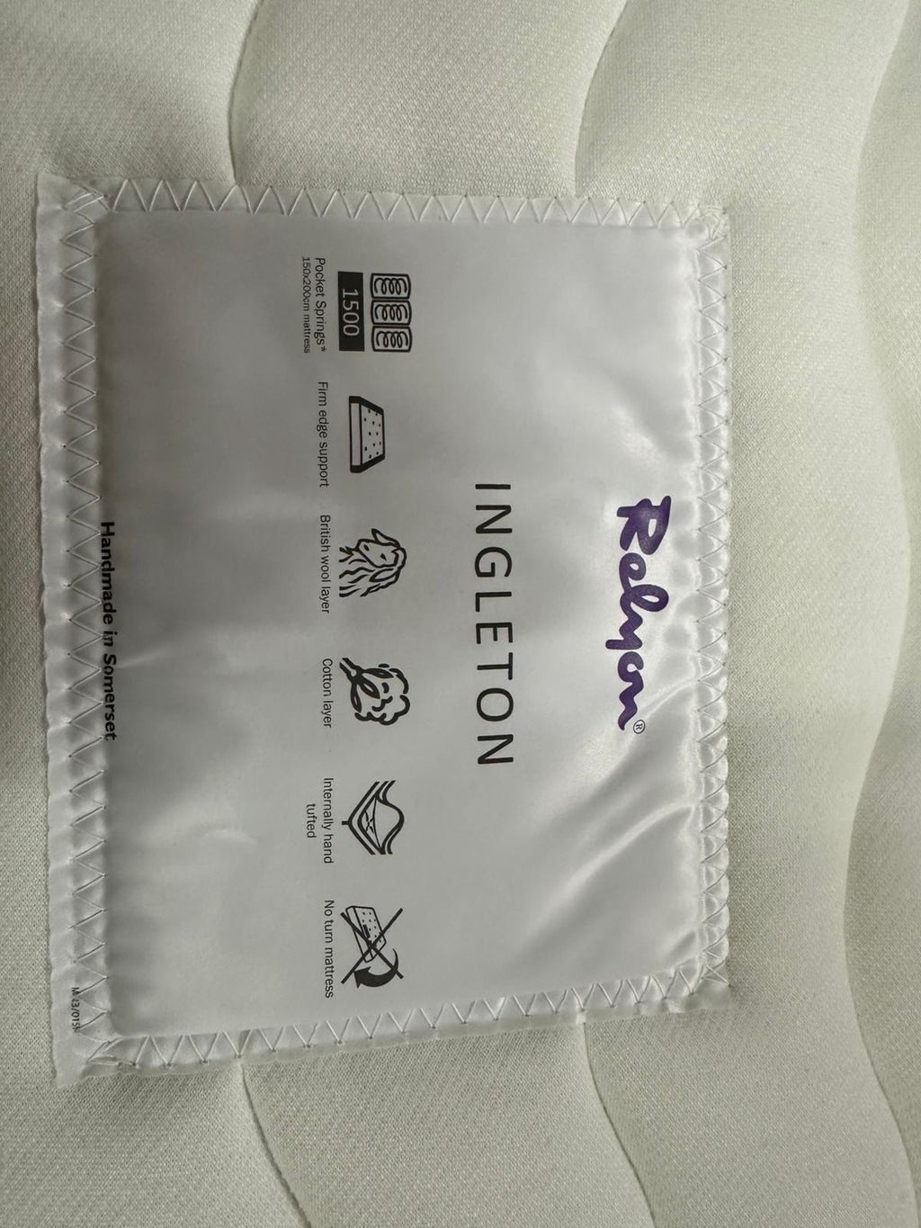 Relyon Ingleton Pillow top 1500 Pocket Mattress 6FT Superking  RRP £1299 B - Home Furniture Interiors