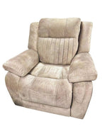 Brown Fabric Electric Recliner Chair with USB Charging