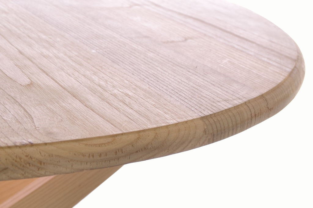 Light Wood Large Round Dining Table 100cm Diameter