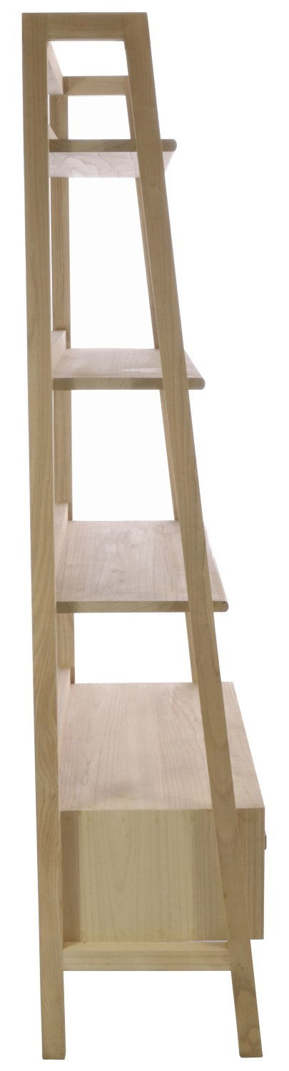 Modern Wood 2 Drawer 3 Shelf Open Bookcase Display Unit