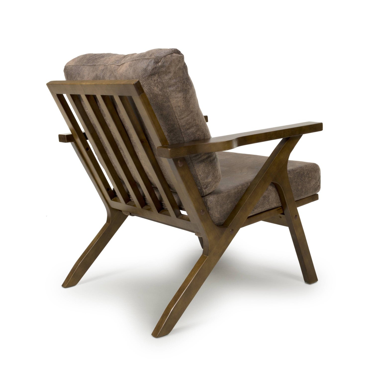 Hampton Suede Effect Brown Accent Chair - Home Furniture Interiors