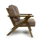 Hampton Suede Effect Brown Accent Chair - Home Furniture Interiors
