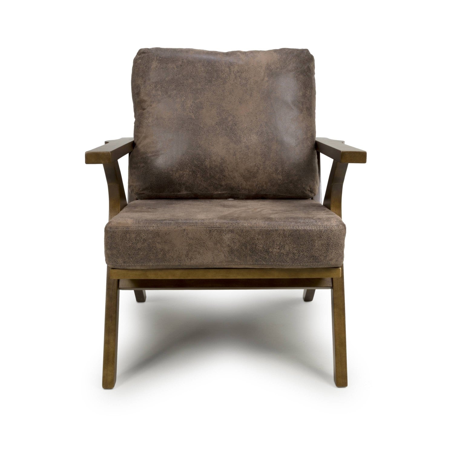 Hampton Suede Effect Brown Accent Chair - Home Furniture Interiors