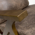 Hampton Suede Effect Brown Accent Chair - Home Furniture Interiors