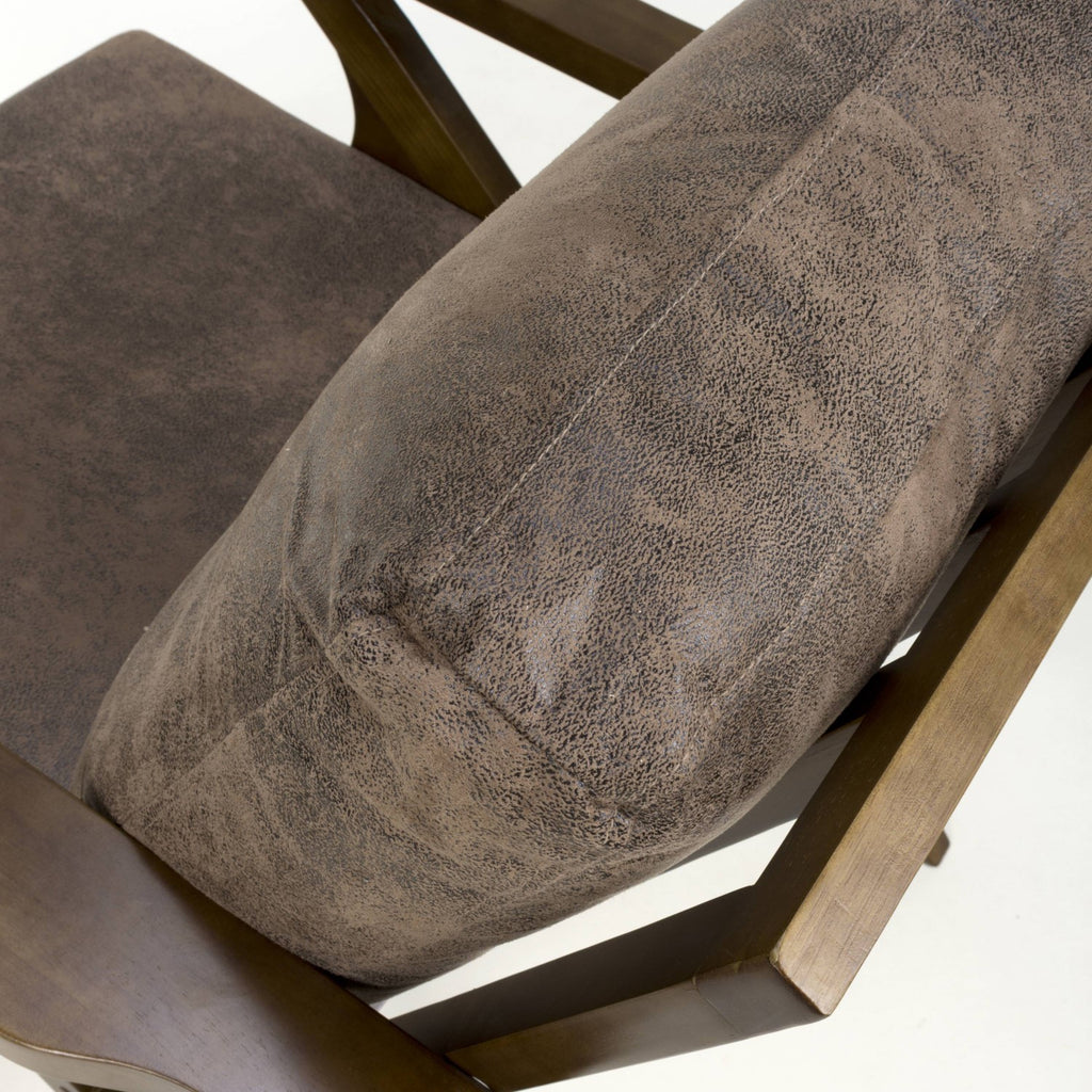 Hampton Suede Effect Brown Accent Chair - Home Furniture Interiors