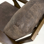 Hampton Suede Effect Brown Accent Chair - Home Furniture Interiors