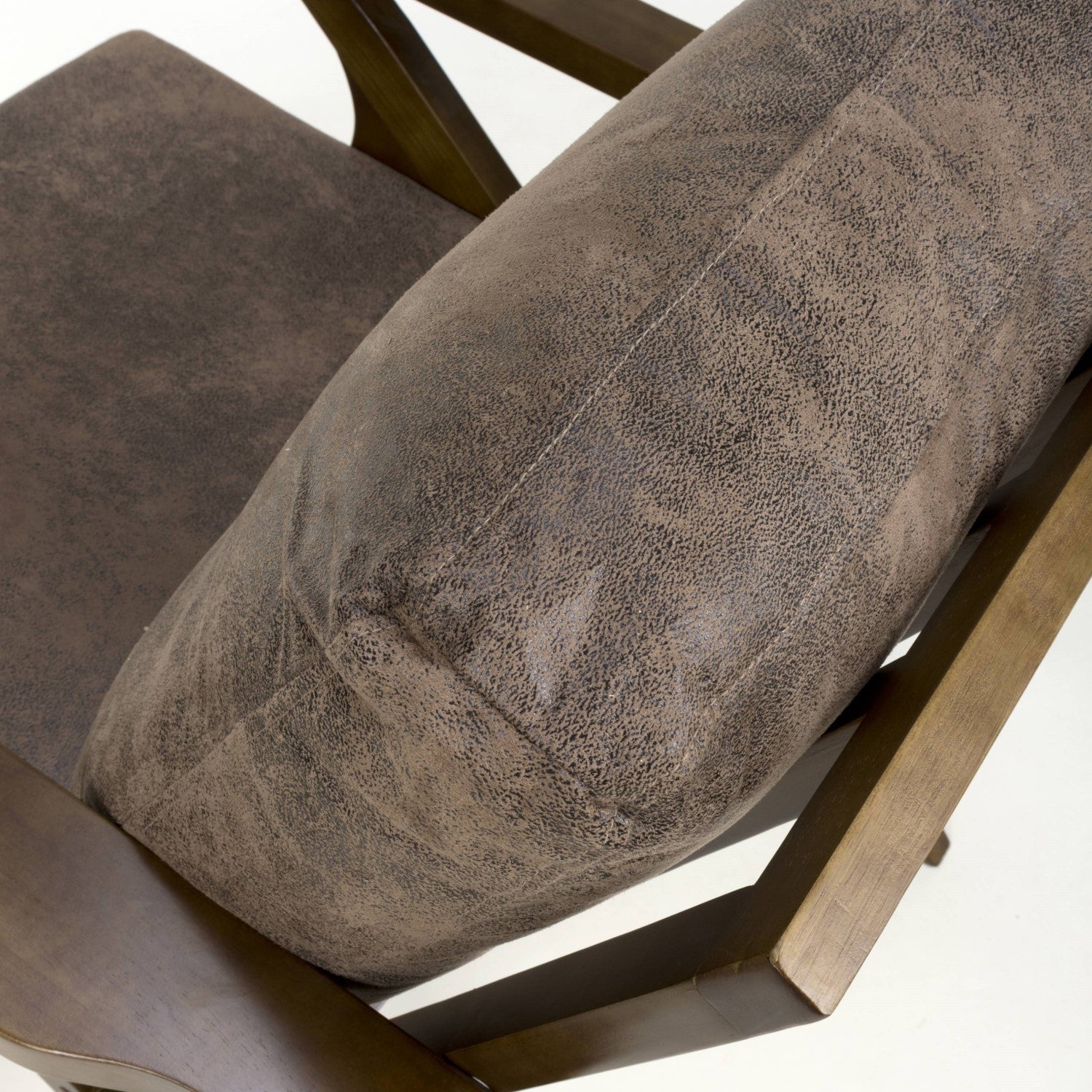 Hampton Suede Effect Brown Accent Chair - Home Furniture Interiors